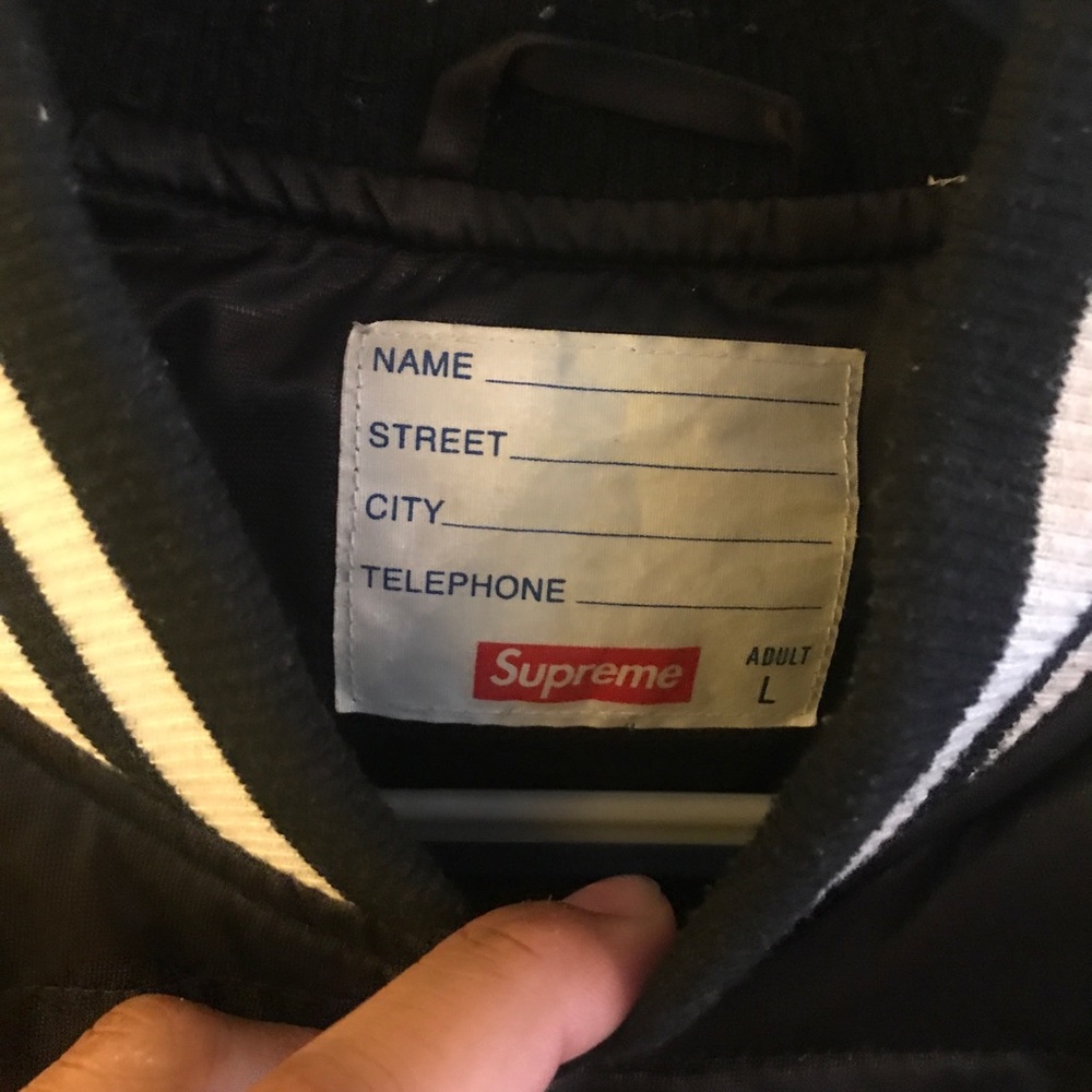 2013 RARE supreme script varsity puffy jacket - Picture 4 of 4